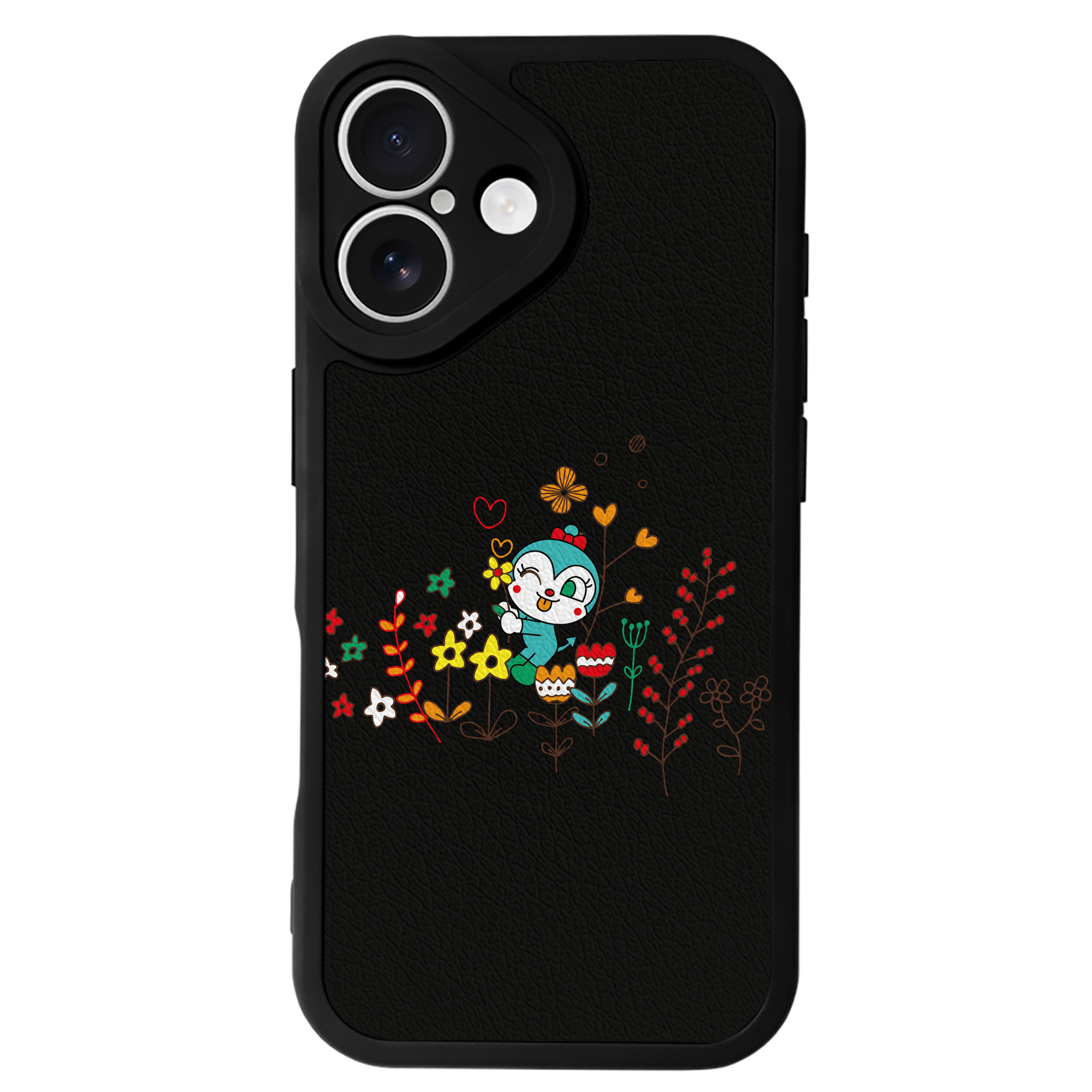 （画像用） アンパンマン Anpanman 【iPhone 16シリーズ対応】シリコンスマホケース（レザー調） 材質：シリコン